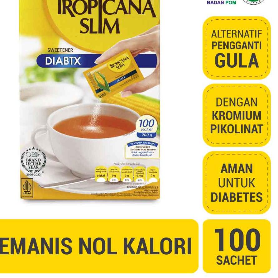 

✯ Tropicana Slim Sweetener Diabtx 100 Sachet - Pemanis untuk i ☼