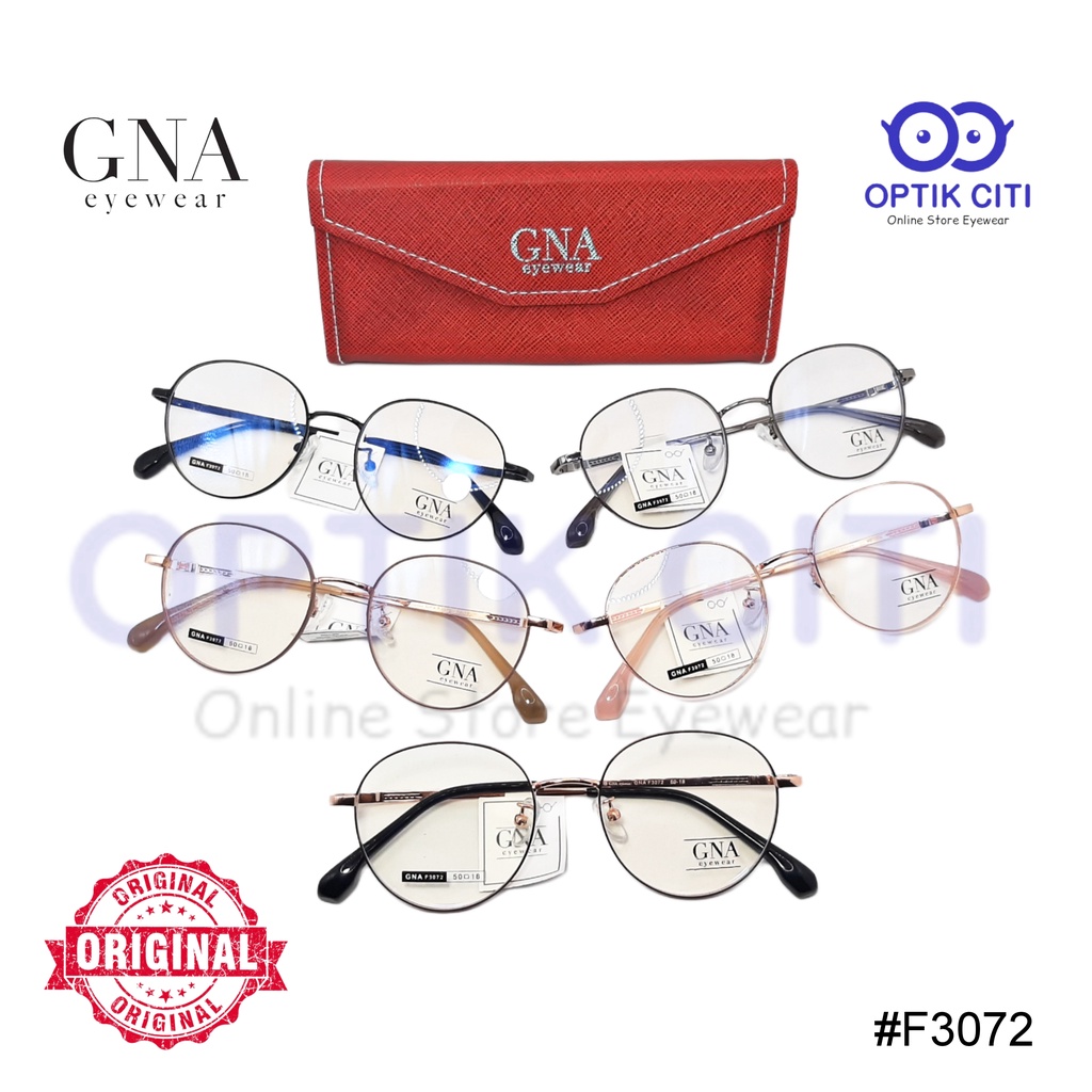 Frame Kacamata Wanita GNA Titanium F3072 Original