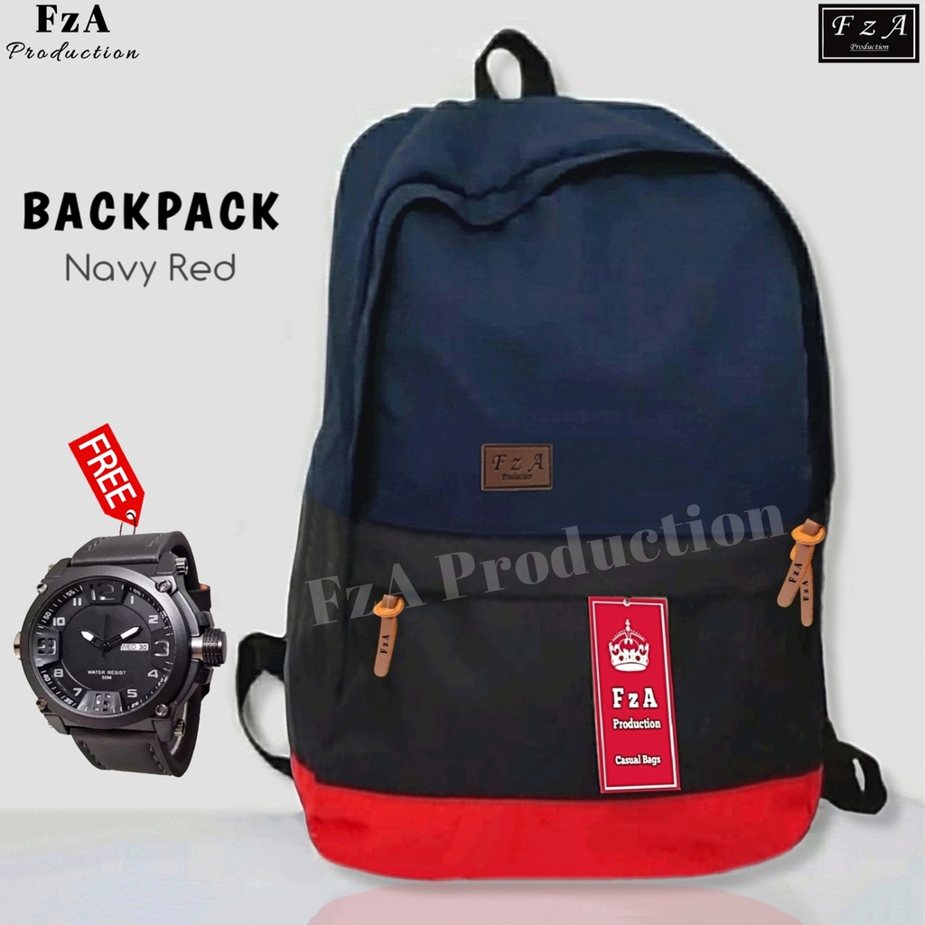 FzA Official - Tas Ransel Punggung Distro Casual Pria Wanita / Tas Ransel Laptop Backpack Original - NRQS