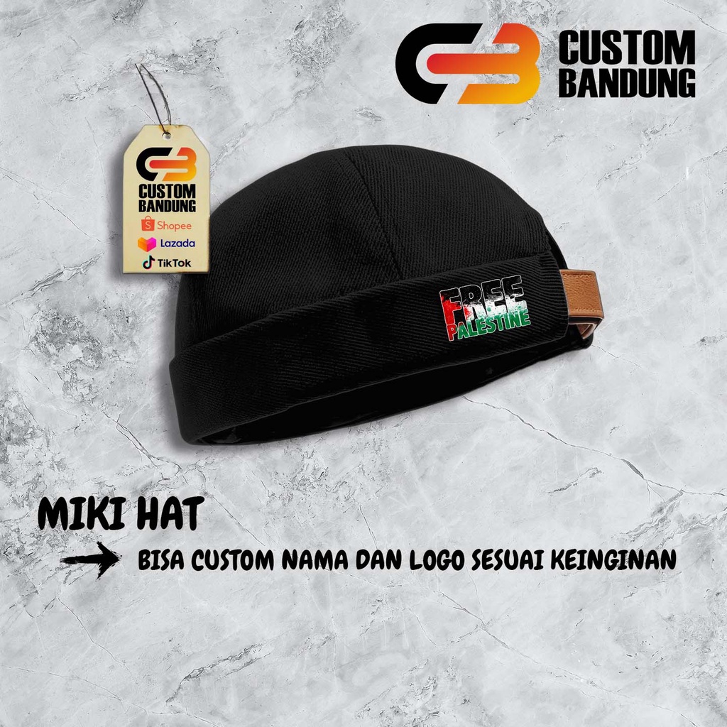 Topi Miki hat Free Palestine Miki Hat Peci Miki hat Topi Miki hat Anak &amp; Dewasa Topi Brimless Premium