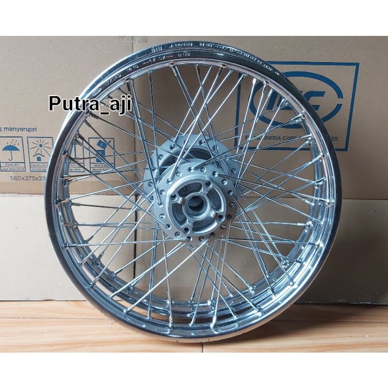 PELEK VLEG VELG BESI 1SET MOTOR HONDA REVO ABSOLUTE DEPAN BELAKANG ASLI HONDA
