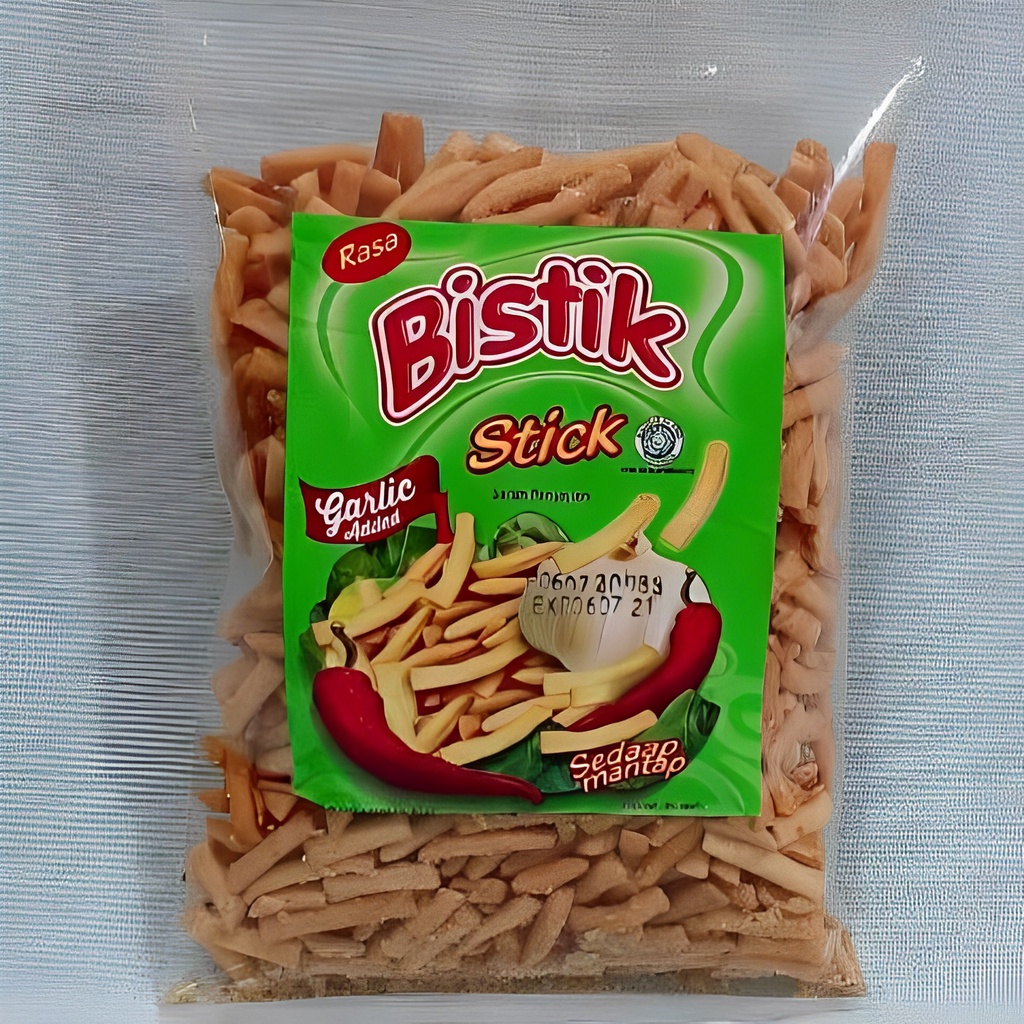 SNACK KILOAN JADUL  BISTIK STICK RASA GARLIC ADDED SEDAAP MANTAP KEMASAN 230GR