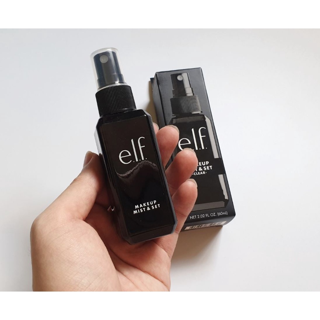 ELF Cosmetics Makeup Mist &amp; Set (60 ml) Clear Spray Cegah Makeup Tidak Mudah Luntur ORI USA