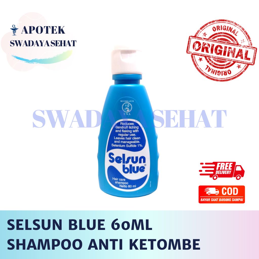 SELSUN GOLD SHAMPOO 1 60 ML BLUE 60ML YELLOW DOUBLE IMPACT 50ML - Shampo Anti Ketombe Conditioner