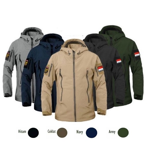 JAKET TAD Jaket Tactical Jaket TAD Bravo Jaket Outdoor Jaket Hiking Jaket TNI Jaket Anti Air Pria Free Logo Garuda Dan Bendera Indonesia