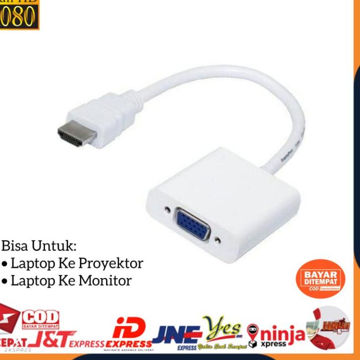 Murah Terheboh [COD] CONVERTER ADAPTER HDMI TO VGA / KABEL LAPTOP PS3 KE PROYEKTOR / LAPTOP KE MONIT