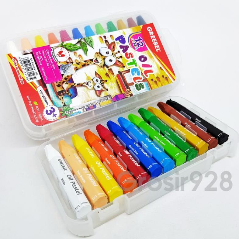 

Crayon / Krayon Oil Pastel Greebel 12 warna Model Terkini