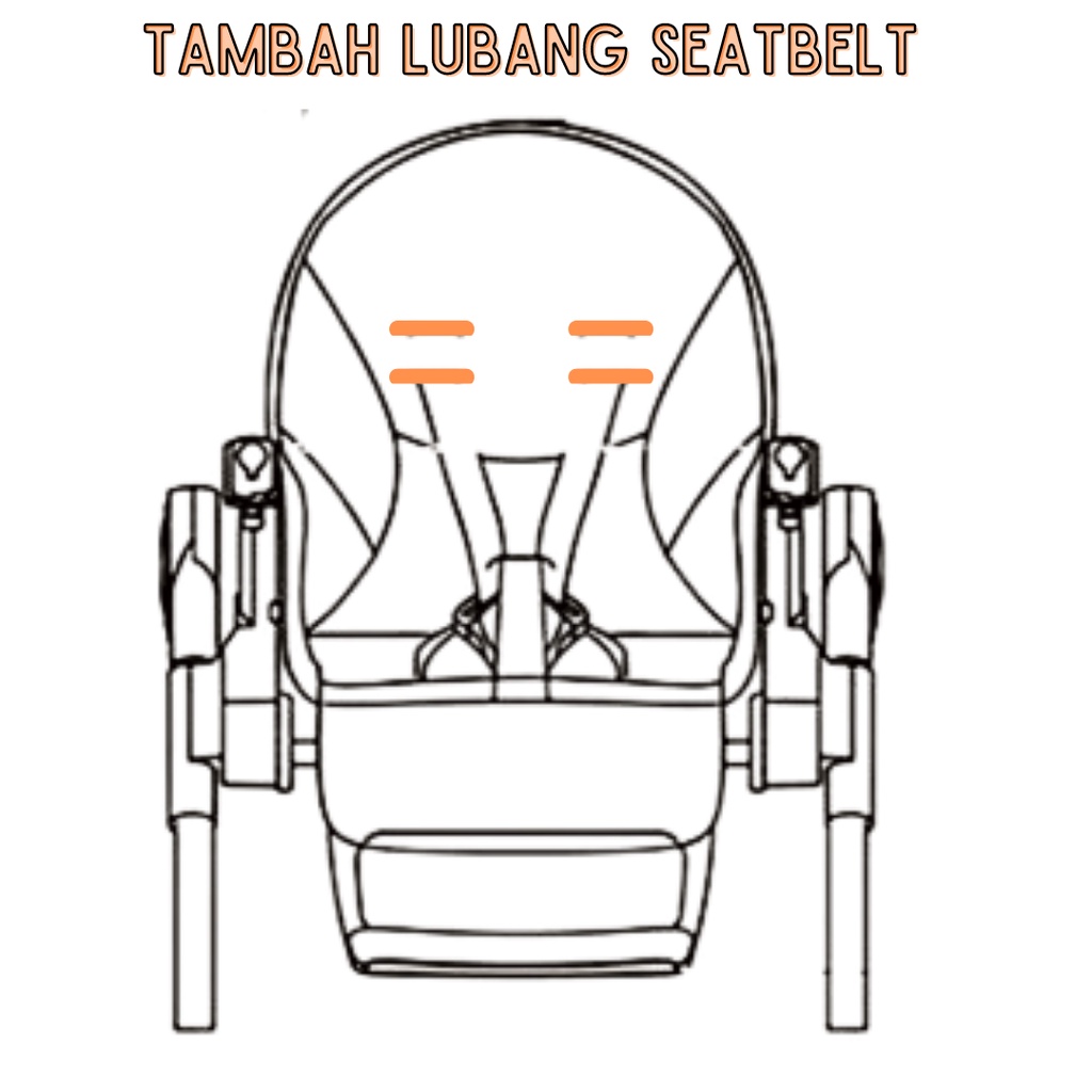 Tambah Lubang Seat Belt di Alas Kursi Makan Bayi