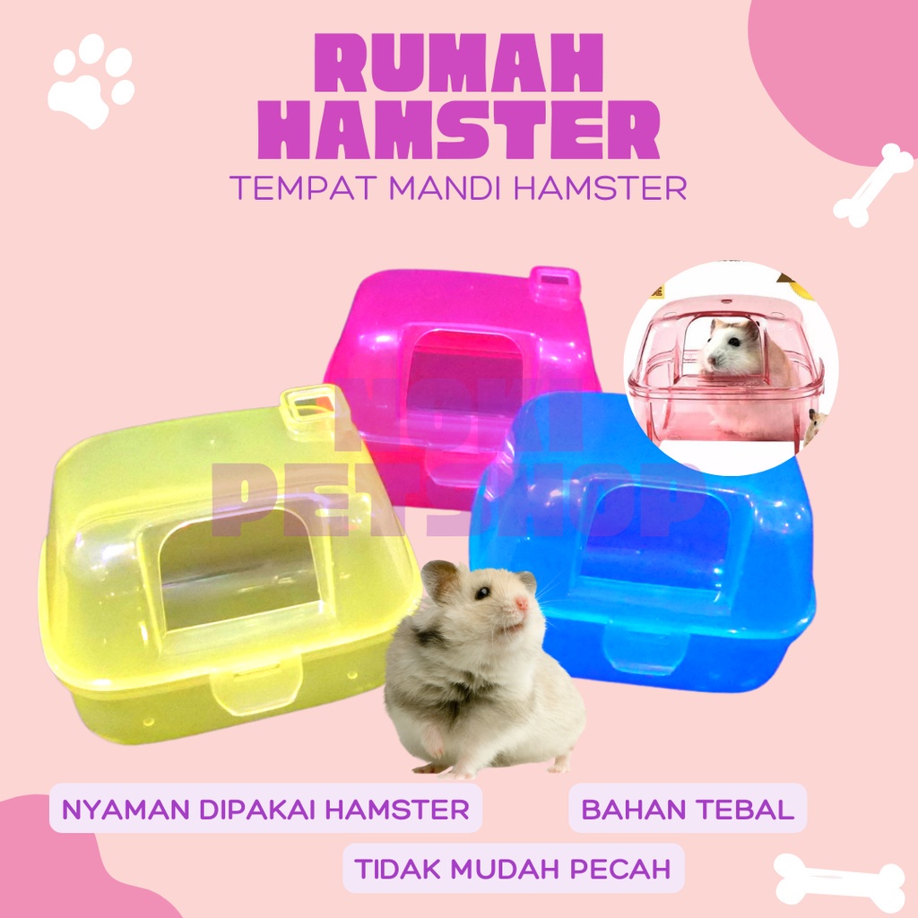 [BISA COD] SWEET SAUNA TEMPAT MANDI HEWAN HAMSTER MAINAN AKSESORIS HAMSTER