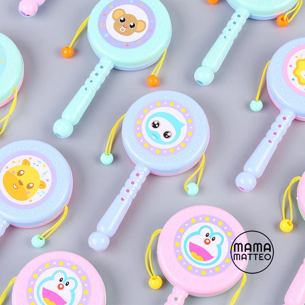 Rattle Stick 2 Sisi Warna Random / Mainan Tongkat Genggam Tangan Bayi Anak Bahan Plastik