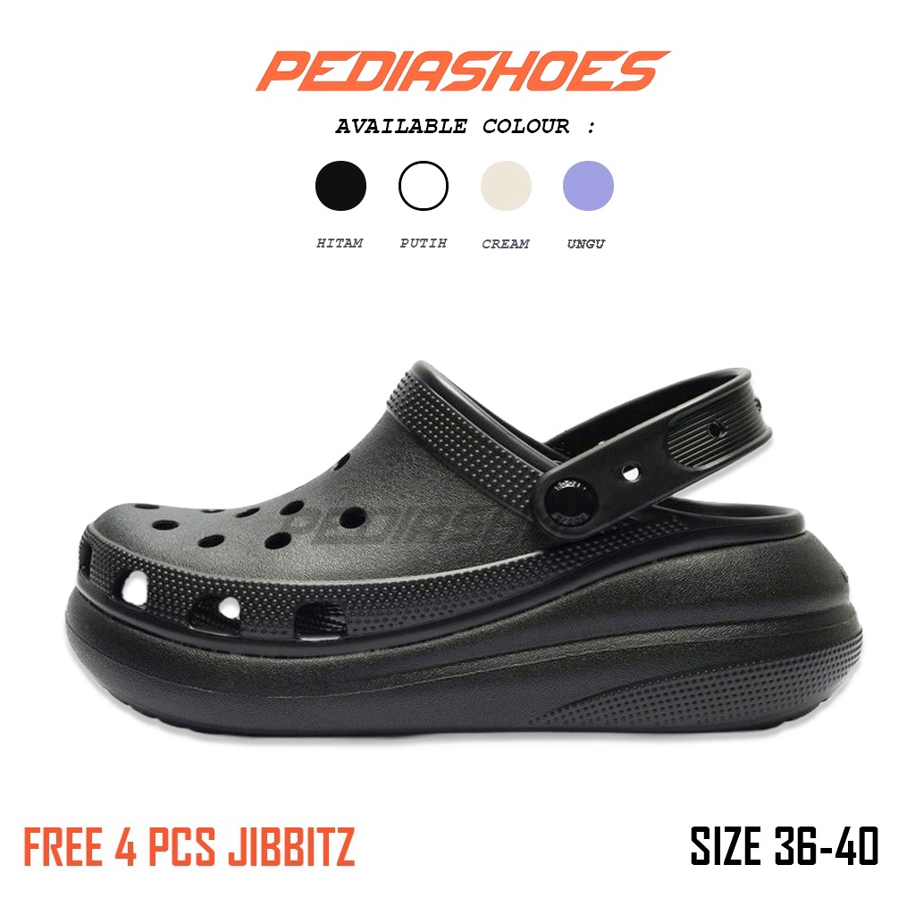 Crocs Classic Crush Clog/Sandal Crocs Wanita/Sandal Tinggi Wanita