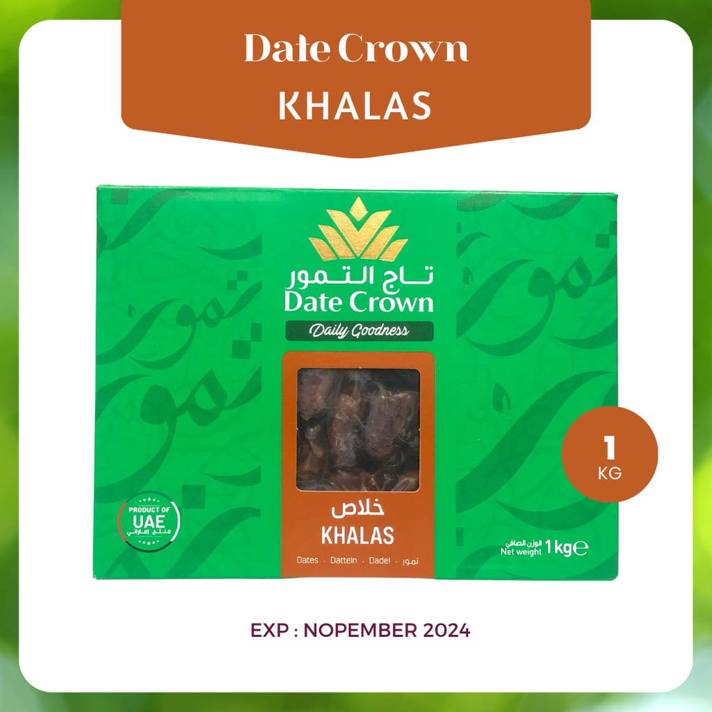 

Kurma Date Crown Khalas 1 KG Exp Desember 2024