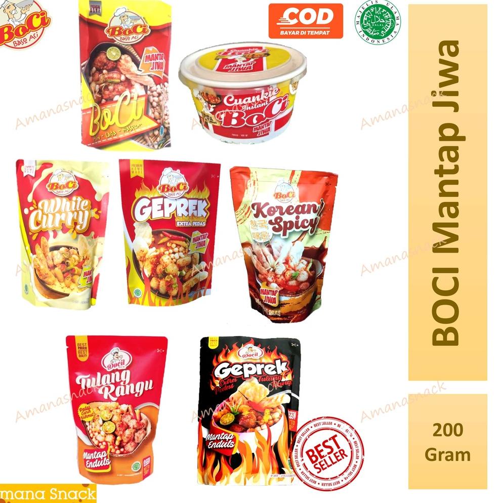 

[spin1] BOCI Baso aci mantap jiwa, Geprek, white curry, korean spicy toping cuanki lidah tahu sukro cikur empod pedas siomay goreng dan Cuanki boci