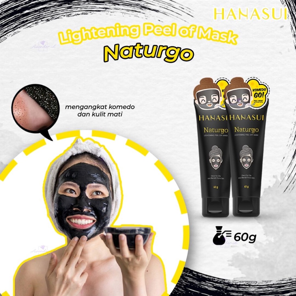 Hanasui Naturgo Lightening Peel Off Mask 60gr BPOM