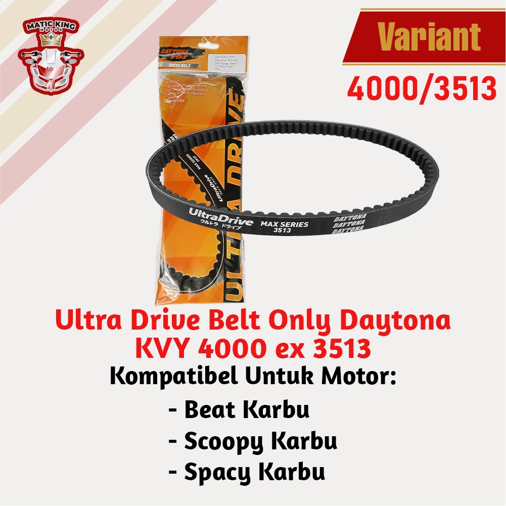 Vanbelt Fanbelt Vbelt Honda Genio Beat Deluxe New Scoopy ESP 2020 Up K0J KIA Daytona Ultra Drive Belt 5043 5036