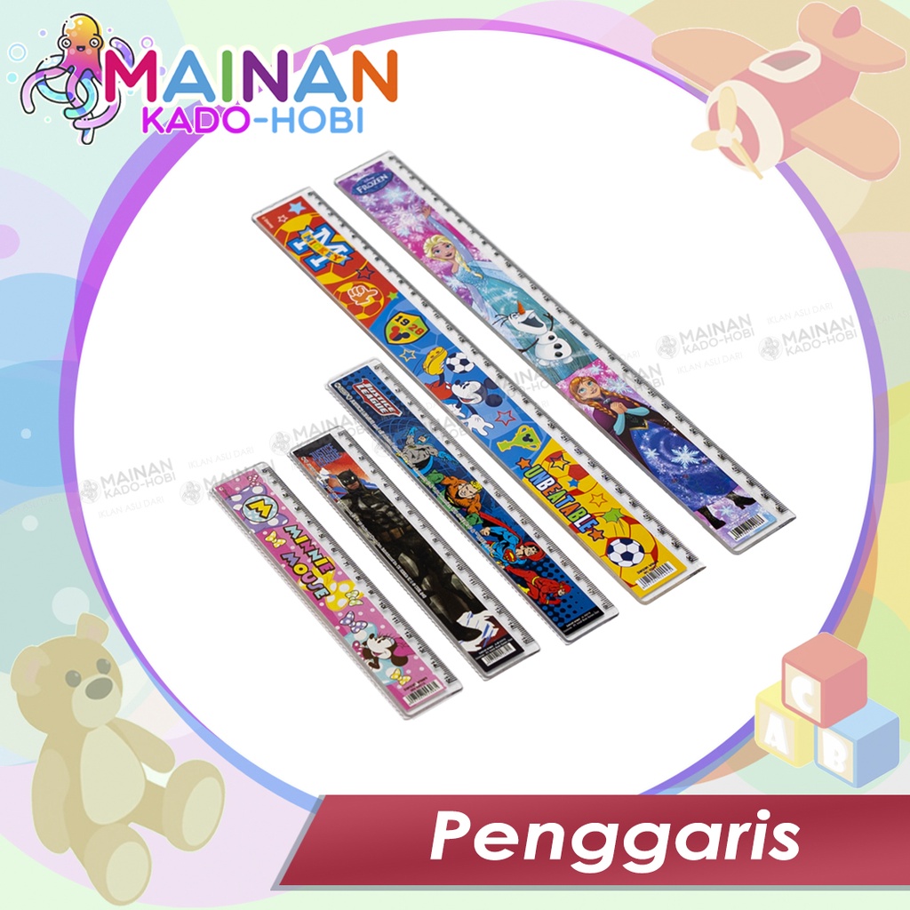 STATIONERY RULER ALAT TULIS PENGGARIS KARAKTER ANAK SEKOLAH SD SMP SMA