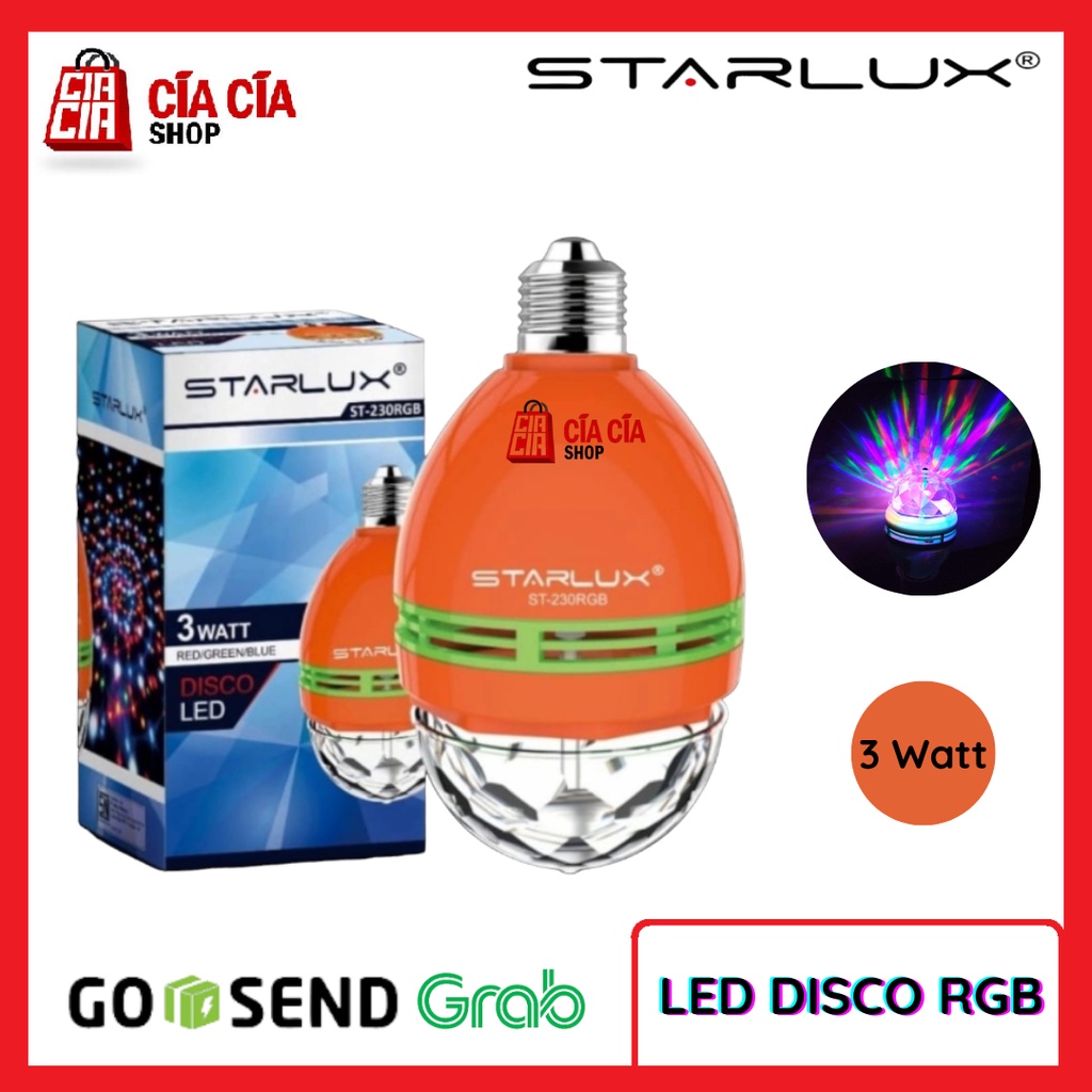 Lampu led disko starlux / led disco lamp / rotating lamp