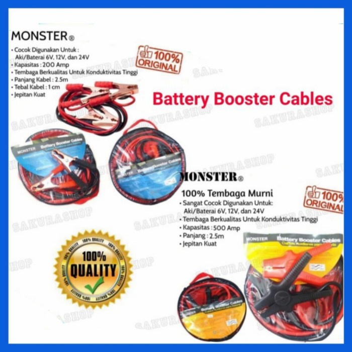 Free Ongkir KABEL JAMPER AKI MOBIL / TRUK JUMPER AKI BOOSTER KABEL