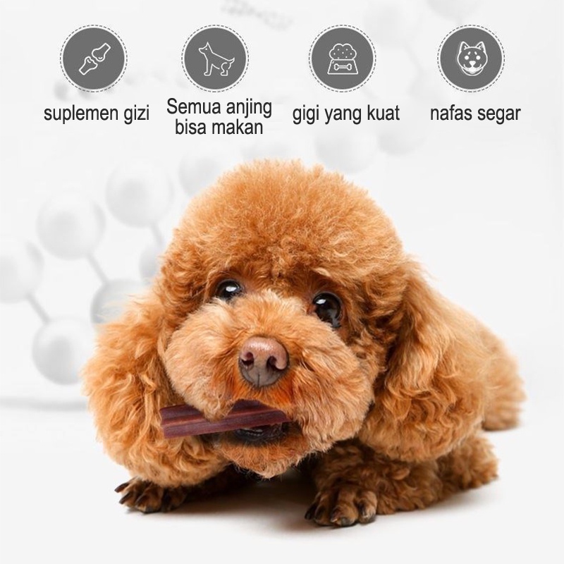 Dental Stick Puppy Makanan Anjing Cemilan Dog Treats Cleaning Teeth Snack Sehat Pembersih Gigi 210G