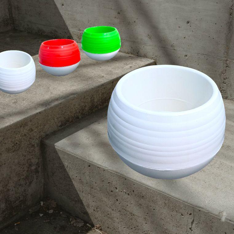 Free Ongkir Pot bunga plastik unik pot bola pot plastik putih /size 25/pot bola sultan
