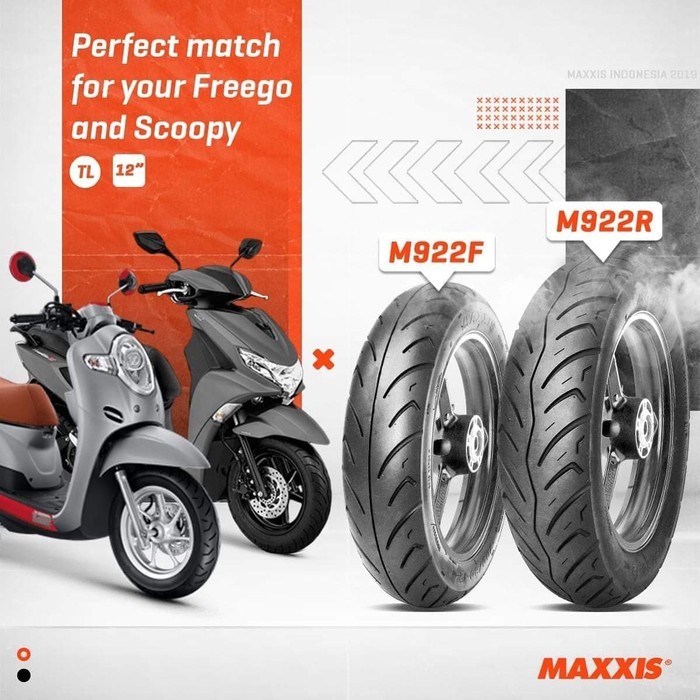 Ban Tubeless Maxxis belakang 110/90-12 Scoopy Donat FreeGo M922R ORIGINAL