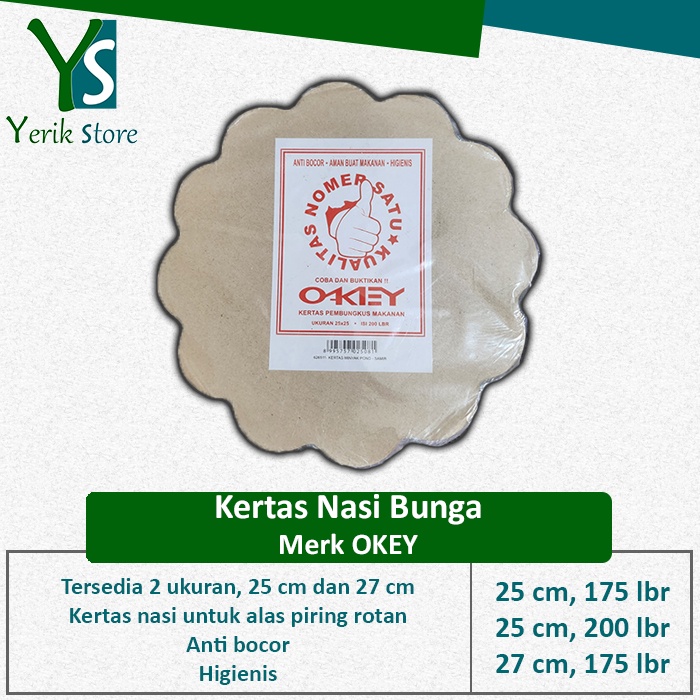 Kertas Nasi Bunga KERTAS NASI BULAT KERTAS NASI KEMBANG