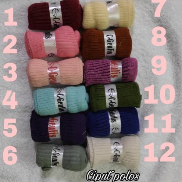 eewn -90 Ciput polos ciput kerut bandana two tone c-geulis 144ဣ