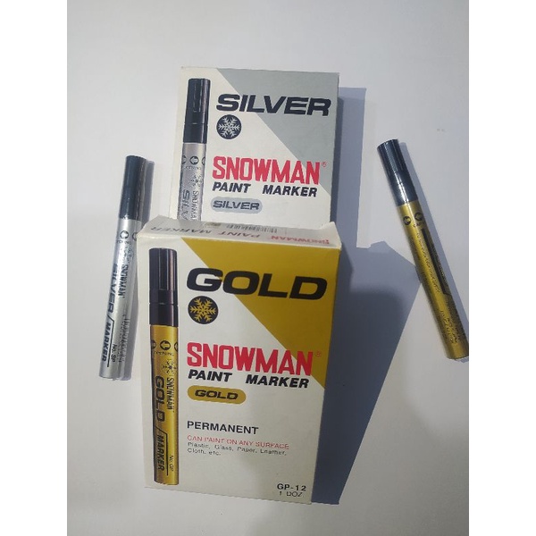 

Spidol Snowman Paint Marker Spidol Emas Putih Silver
