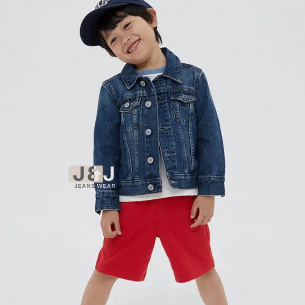 Jaket Jeans Anak Laki Laki Polos Premium