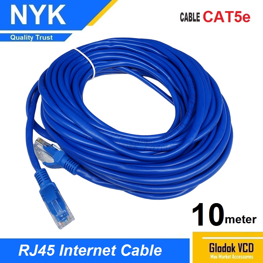 NYK Cat5 10m Ethernet Network Cable / Kabel LAN UTP CAT5e