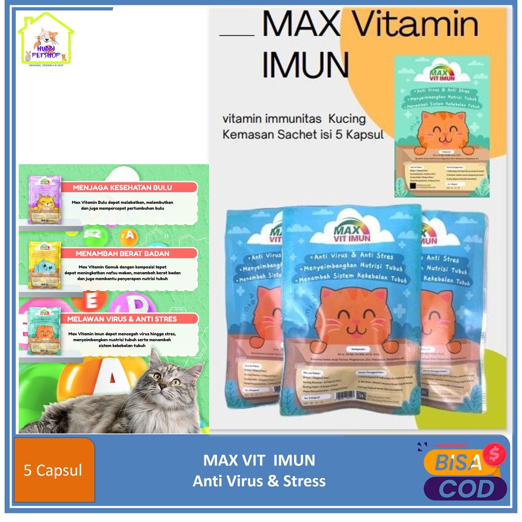 Anti Virus Kucing VIT Imunomodulator Immune support for cats 1 Botol - Vitamin Imunitas dan anti stres untuk Kucing dan Anjing