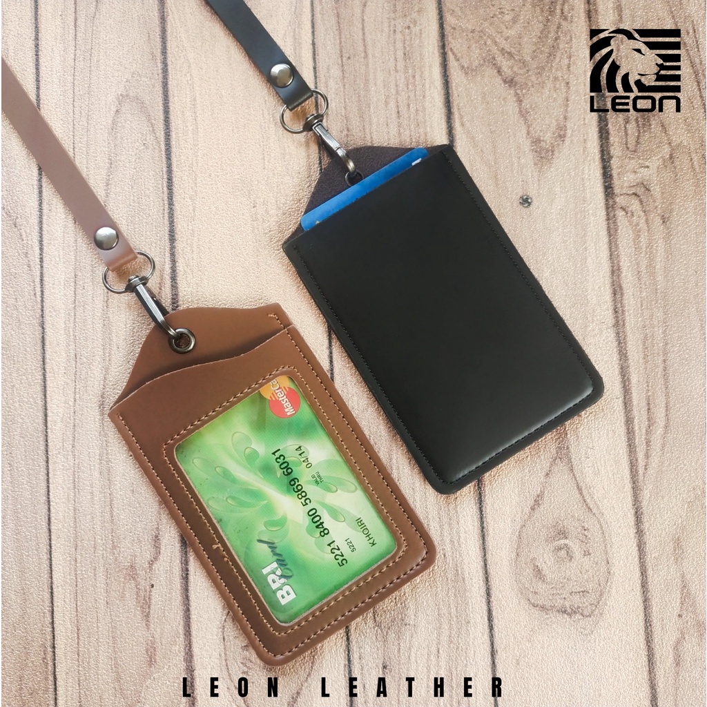 

Name Tag Kulit Id Card holder Kulit Lanyard Kulit 2 Slot Termurah NTS036