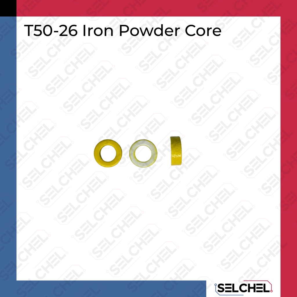 Toroid core ferrite induktor choke inductor t50-26 yellow white