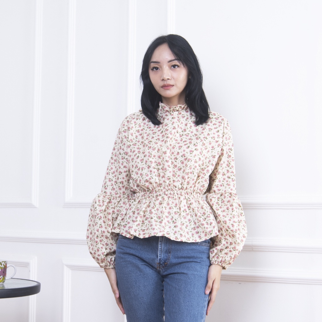 ZASKIYA - Flowy Blouse Vintage Korean Blouse | Olla Blouse | Sesa Blouse