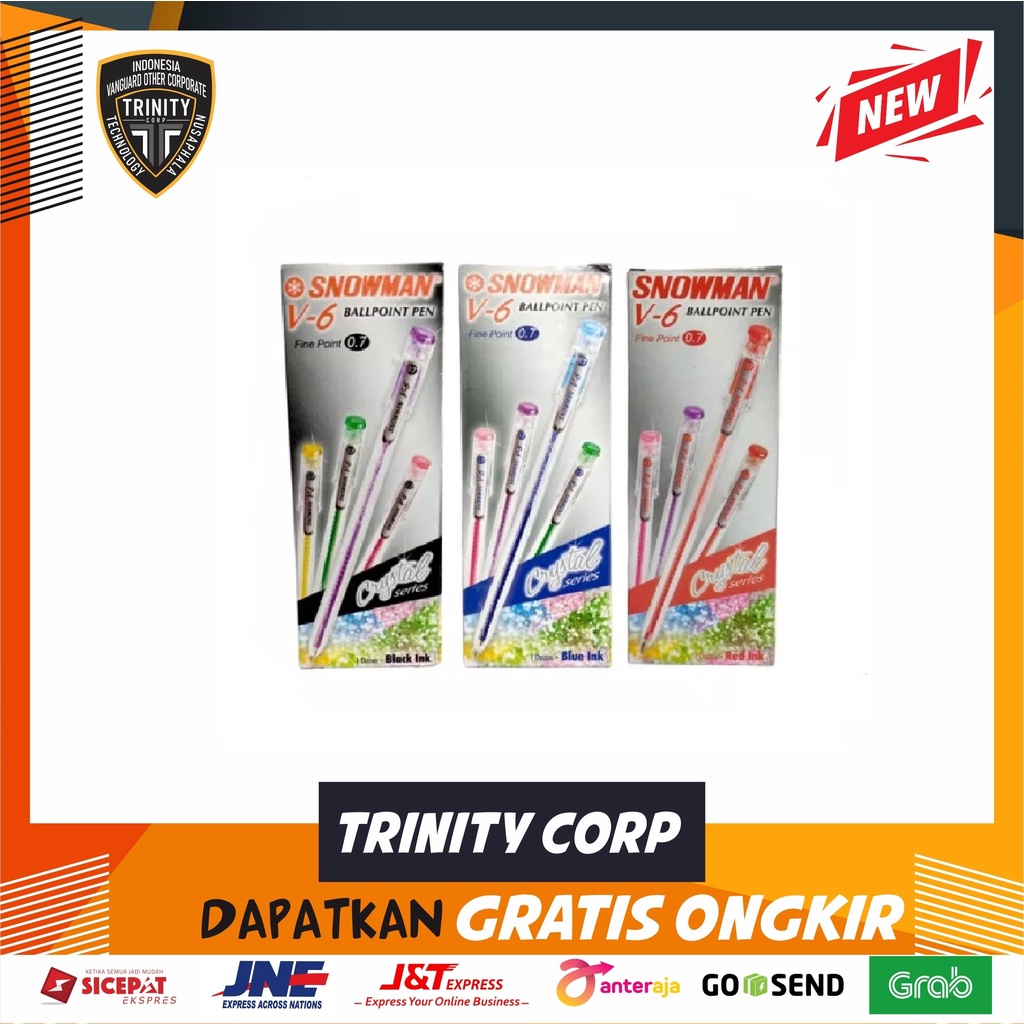 

Pulpen / Bolpen Snowman V6 Per-pack