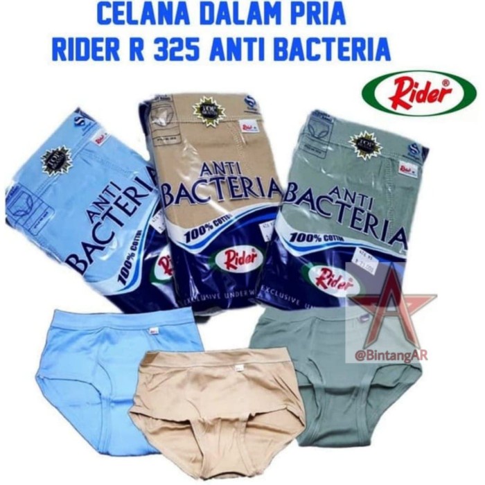 Celana Dalam Pria Rider Anti Bacteria R325B / cd rider satuan