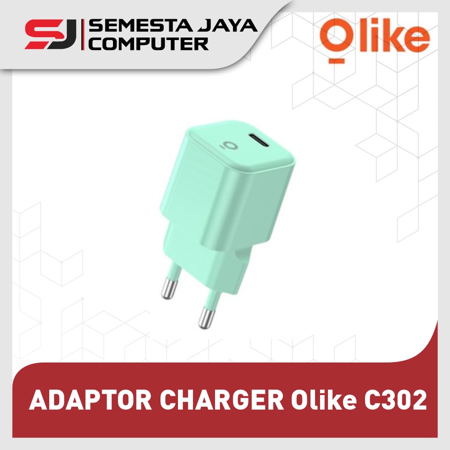 ADAPTOR CHARGER Olike C302 PD Type-C Ultra Compact Quick Charger 20W