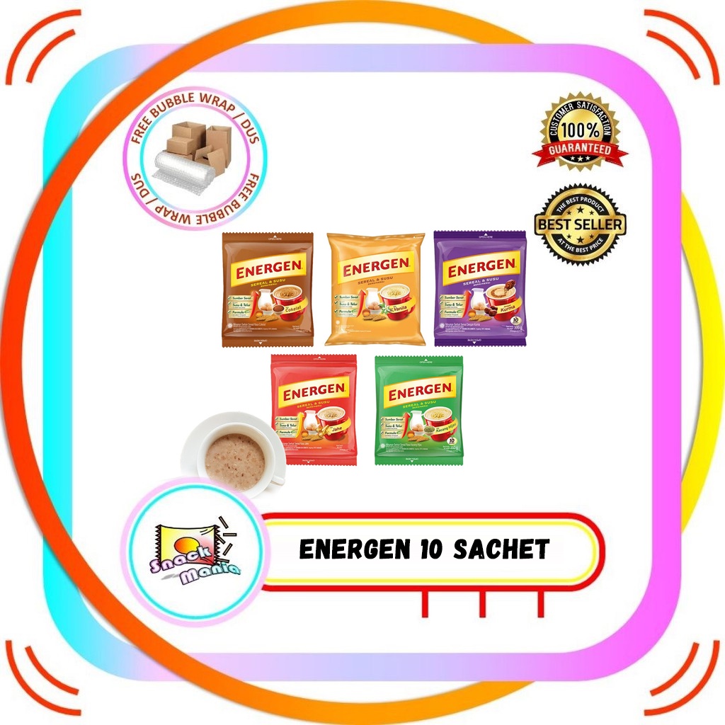 

Energen Cereal Sereal Susu Vanila Jahe Coklat Kurma Kacang Hijau 32gr x 10 Sachet RENTENG