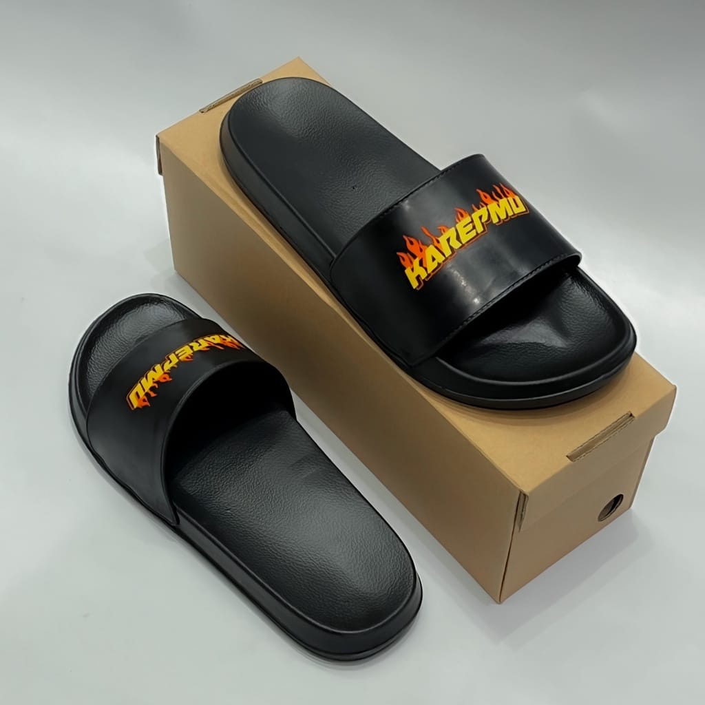 SANDAL SLIDE PRIA WANITA ANTI SLIP ANTI AIR BAHAN KARET TERLARIS