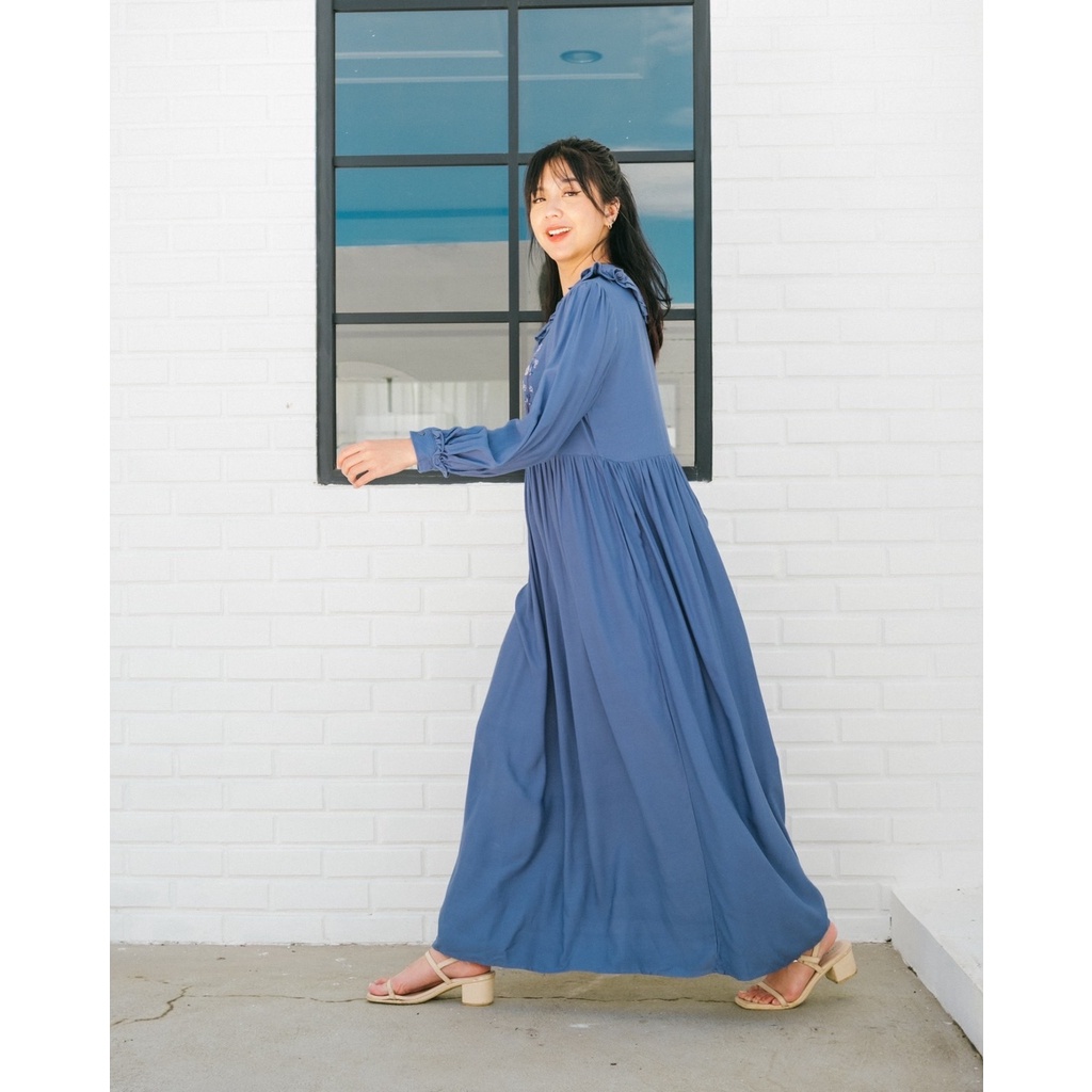 Myrubylicious SALWA MAXI DRESS | MAXI DRESS | DRESS WANITA | BAJU MUSLIMAH | DRERSS BORDIR | DRESS RAYON