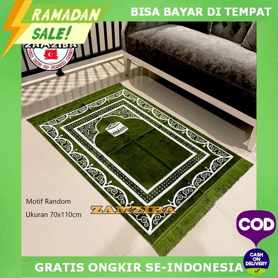 Sajadah Turki Premium Tebal Kecil Travel Empuk Traveling Murah Jumbo Mini Import Turkiye Motif Bunga