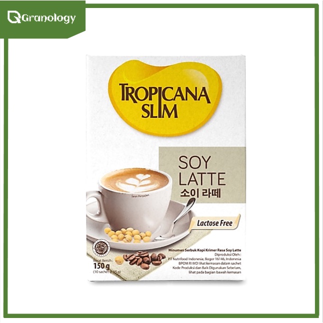 Tropicana Slim Soy Latte Sugar Free 1 Box isi 10 Sachet