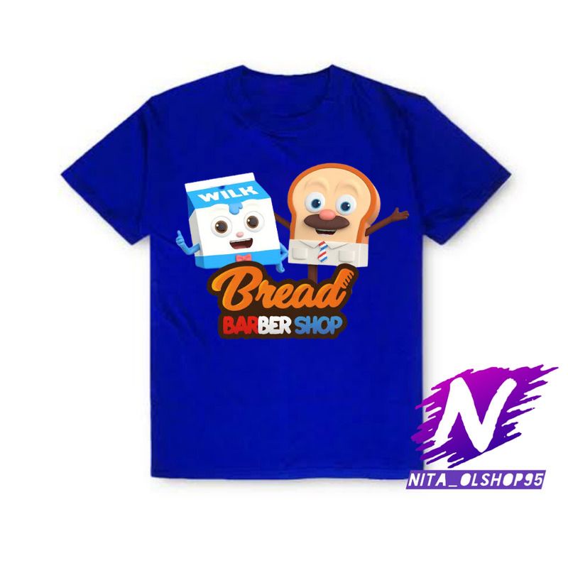 baju anak kaos anak kartun bread barbershop