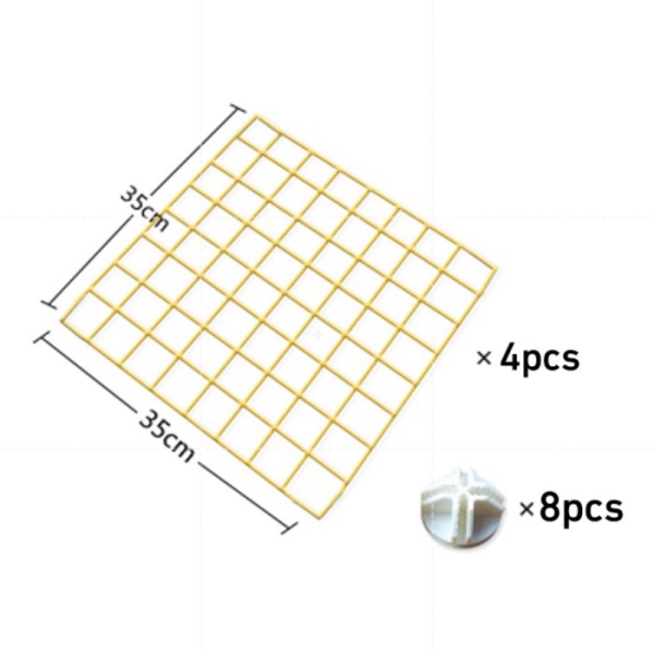 Unik olla Pet Cage Stackable Pet Fence 35*35CM-DIY Pet Cage For Dog Cat-DIY - Kuning 4PCS/Set Diskon