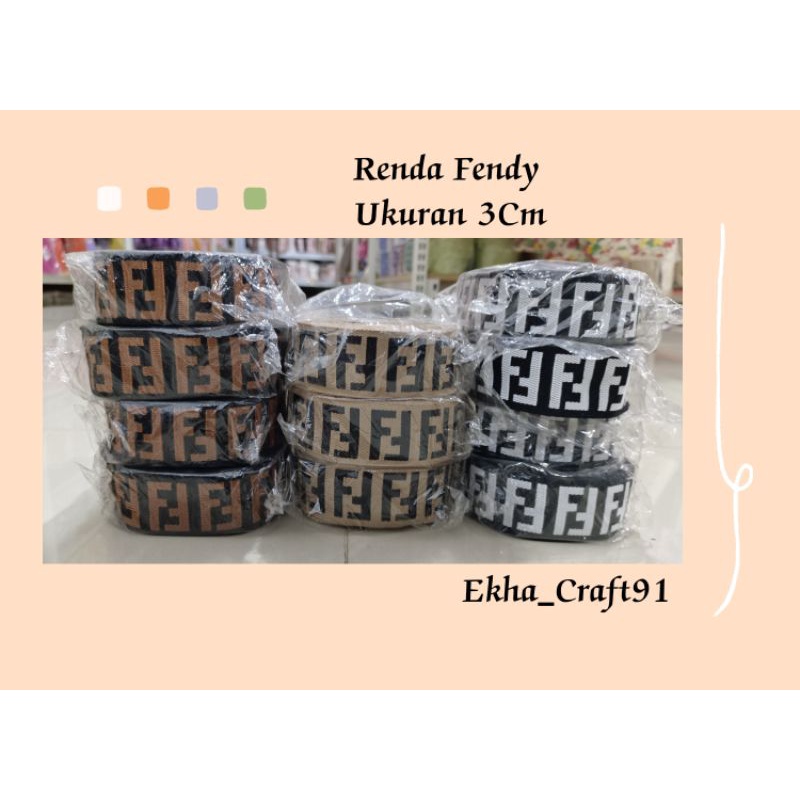 Renda Fendy Ukuran 3Cm Per Roll