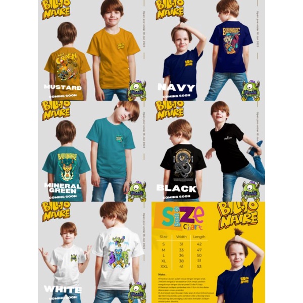 kaos harian anak, kaos Billionaire, tshirt Billionaire kaos distro