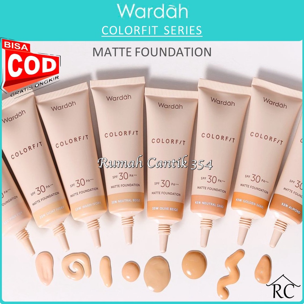 Rumah Cantik Wardah Colorfit Matte Foundation - Foundation SPF 30 dengan Oil Control &amp; Tahan Lama Hingga 12 Jam Medan COD Beauty Cosmetics Skin Care Kosmetik Wajah