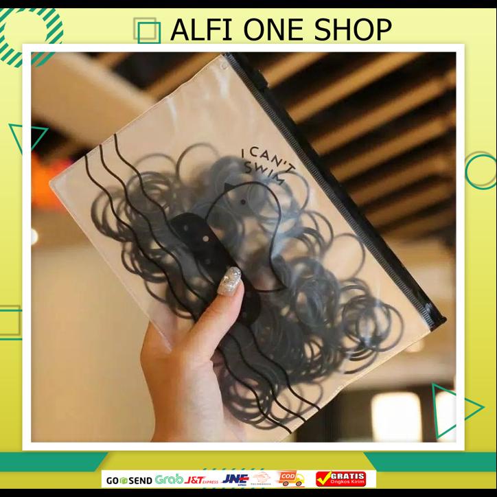 PCS IKAT KARET RAMBUT ELASTIS WARNA POLOS GAYA KOREA UNTUK WANITA 100 PCS IKAT KARET RAMBUT ELASTIS 