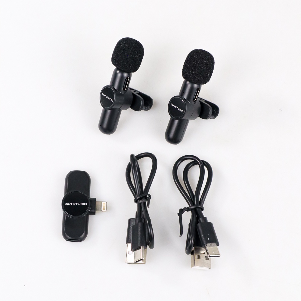 TaffSTUDIO Mikrofon Wireless Lavalier Portable Mic USB Type C / Lightning  G10