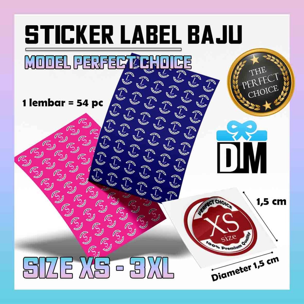 

Sticker Ukuran Baju Perfect Choice All Size Celana Jaket CD BH Kolor Kaos Sangsang Hanger Gantung Elegant Aesthetic Murah